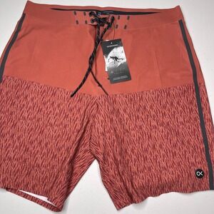 Outerknown Apex Trunks Board Shorts Kelly Slater Men's Size 33 9" Red Surf New